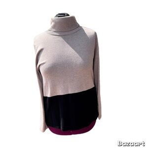 Investments Two-Tone Turtleneck Sweater